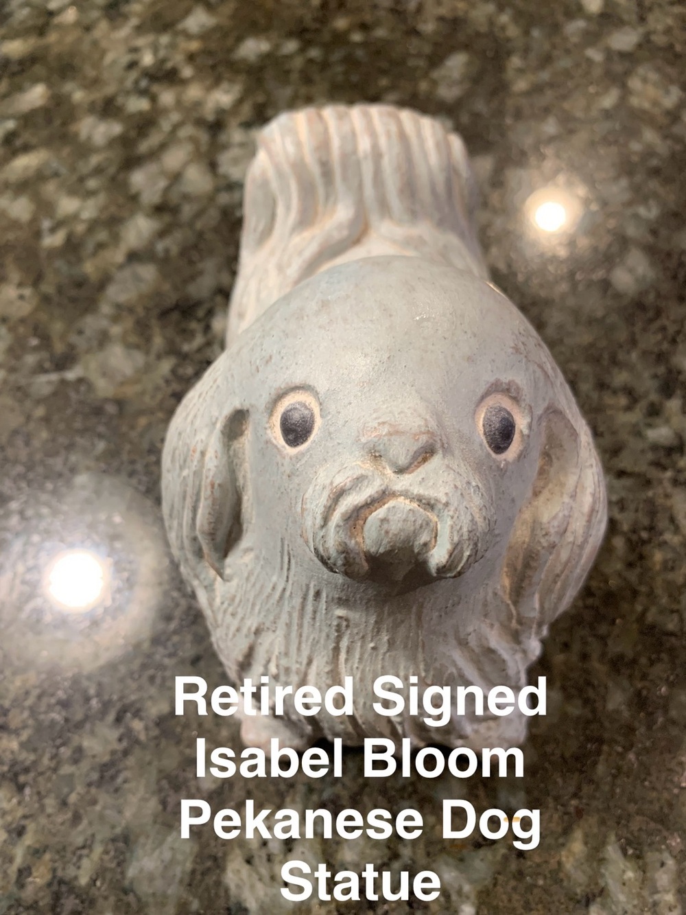 Collectible Isabel Bloom Pekingese Dog Statue - Retired and Signed
